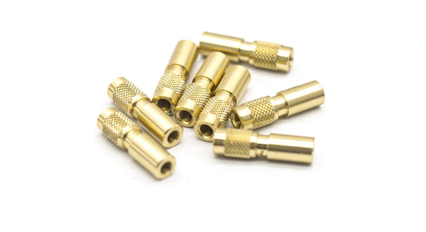 brass knurled turning industrial cnc parts