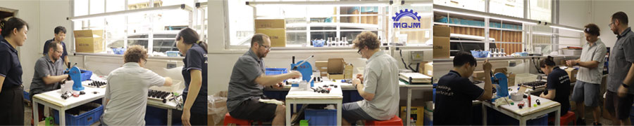 Train assembly workers